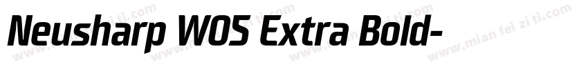 Neusharp W05 Extra Bold字体转换